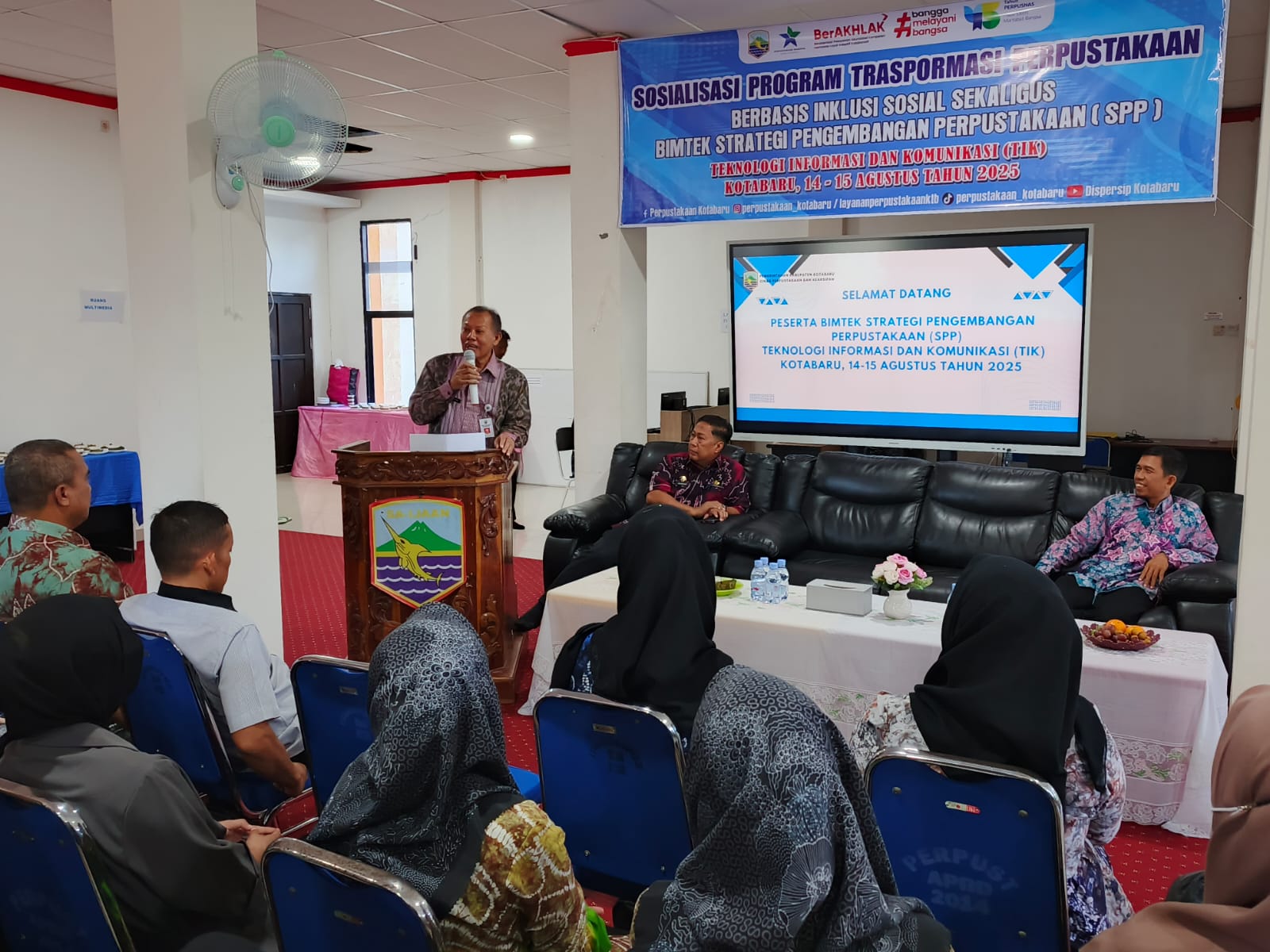 Pemkab Kotabaru Gelar Sosialisasi Transformasi Perpustakaan Berbasis Inklusi Sosial
